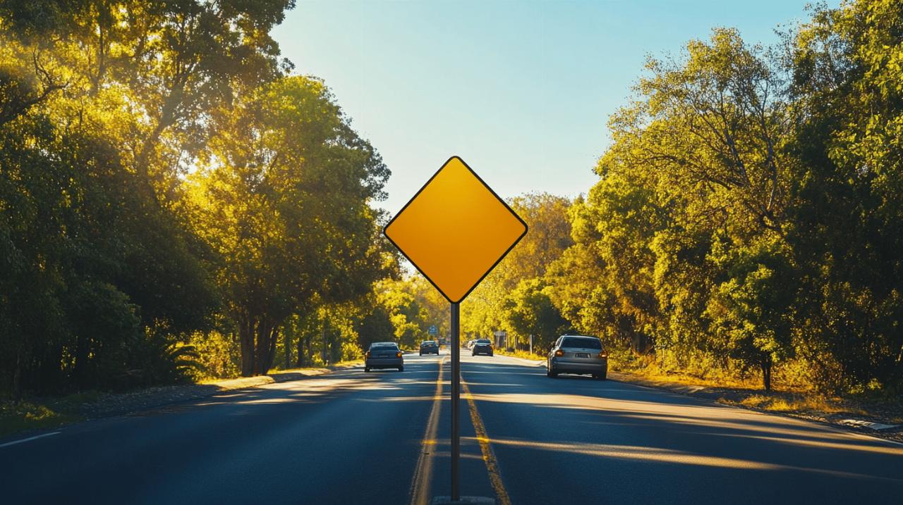 Le panneau losange jaune : historique et évolution dans la signalisation routière française